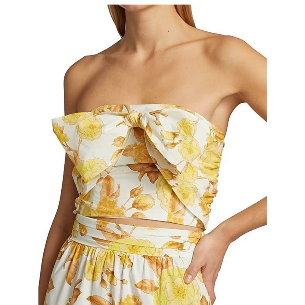 ba&sh Cream Strapless Floral Ensemble